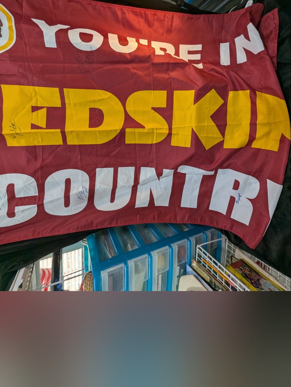 Red and Yellow 'Redskin Country' Fan Flag - Home Party Supplies